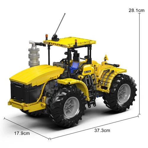 Mould King 17081 Remote Controll Tractor Yellow Truck Building Block Toy Gift