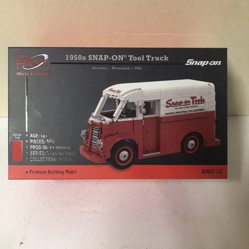 Atom Bricks 1950s Snap-on Tool Truck 1:25 Scale. NEW In Sealed Box