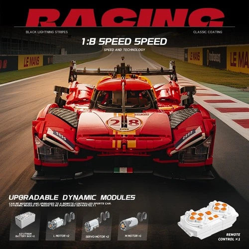 MOC 1:8 Technic Hypercar Racing Car 499P Building Blocks LMH Winner Le Mans Gift