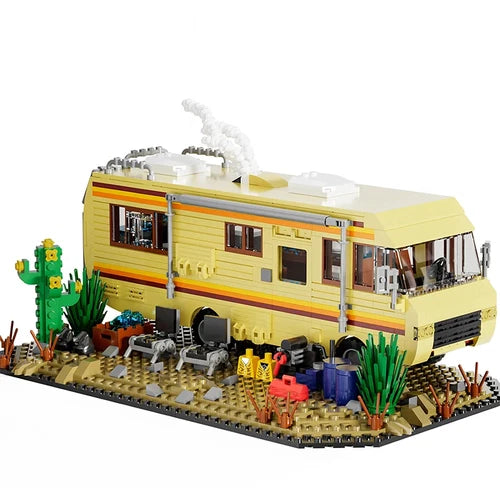 New Breaking Bad RV Camper Van Building Blocks Model Set Toy W/2 Figs Unbranded