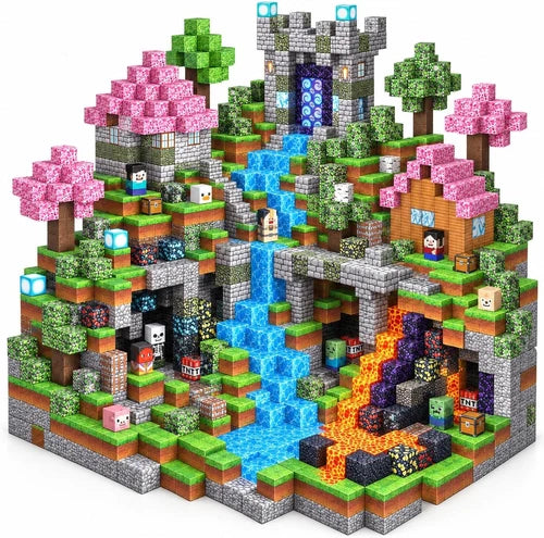 300PCS Magnetic Blocks - Magnetic Building Blocks Cubes Adventurer, Magnet Toys