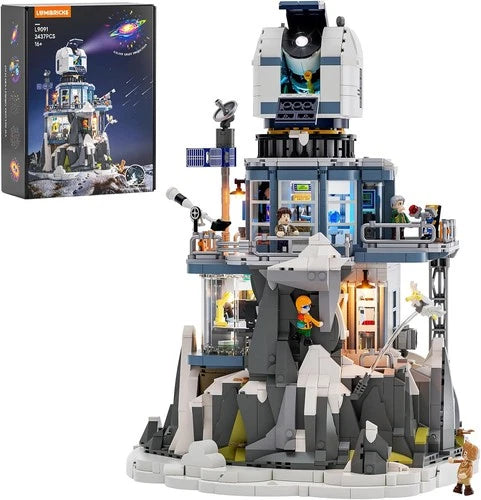 Alpine Observatory Lighting Building Bricks Set with The Galaxy Projector 2437pc