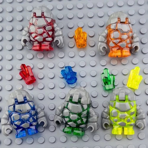 LEGO Power Miners Rock Monster Lot Of 5 W/ Crystals Sulfurix Boulderax Firox