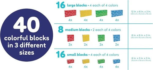 Junkin 80 Pack Cardboard Building Blocks Cardboard Bricks for Kids, Stacking ...