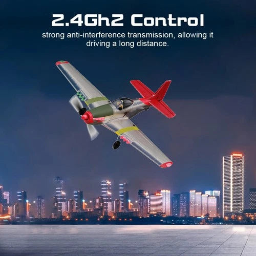 RC P-51 Mustang Warbird Glider 4CH With LED Light USA Stock RTF With 2 battery