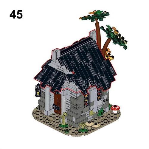 MOC-82593 Medieval Graveyard Shop Shaped Small Particle 1194 Pieces Good Quality
