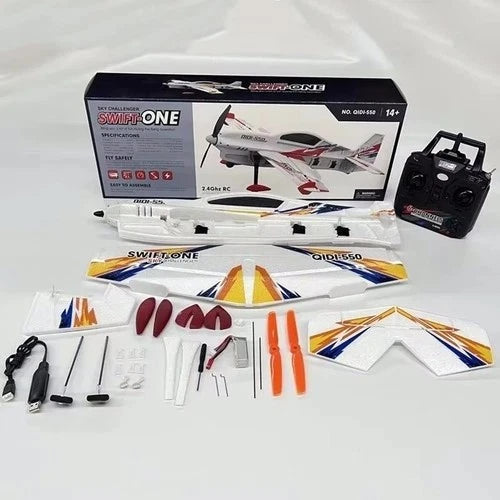 QIDI-550 3D RC Airplane 500mm Wingspan One-Key Hanging Stunt RC Model Vehicle