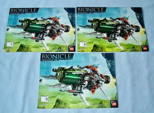 Lego Bionicle 8941 ROCKOH T3 Battle Vehicle & Pohatu - Sealed Bags & 3 Manuals