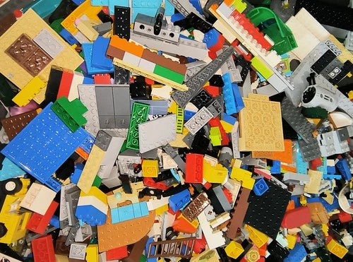 Bulk LEGO LOT 10 pound box of Bricks, parts, Pieces, Tires accessories From Sets