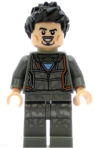 LEGO Avengers Infinity War Minifigure Tony Stark Silver Camo (Genuine)
