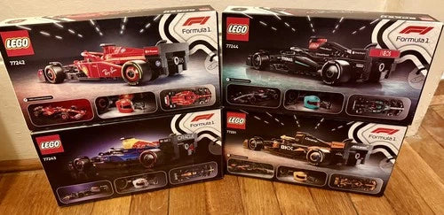 LOT OF 4 - LEGO Speed Champions (77242, 77243, 77244, 77251) F1 Race Cars - NEW!