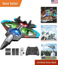 Exciting V32 RC Airplane with 360° Aerial Stunts & LED Night Lights for Fun Play