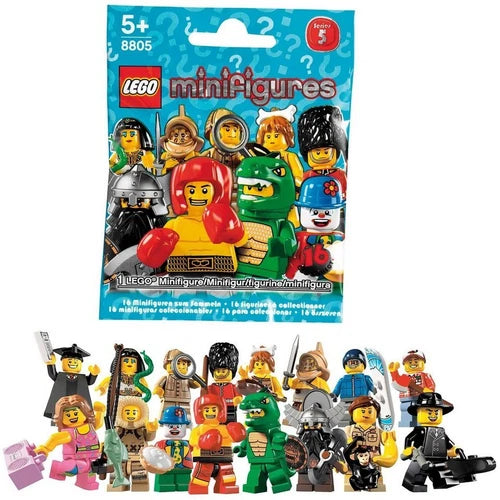 LEGO 8805 Minifigures Series 5 Complete Set of 16 - Rare Retired Set