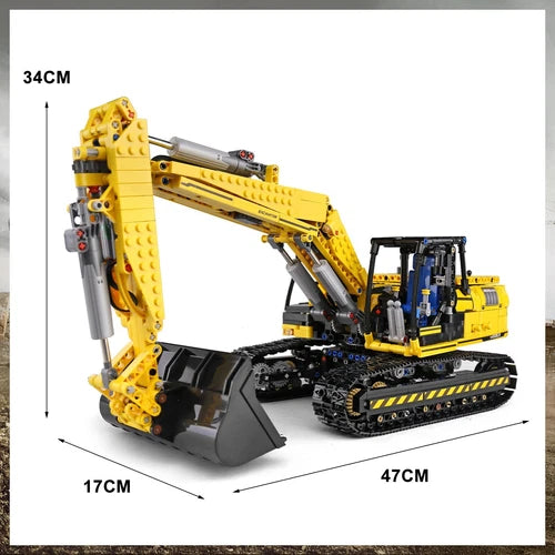 MOULD KING 13112 Excavator APP RC Technic Truck Car Kids Toys Building Block