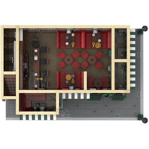 Modular Apartment Ground Floor Only 1588 Pieces MOC-92501 Building Blocks Toys