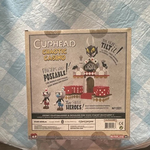 McFarlane Cuphead Chaotic Casino 209-Piece Building Set w/ Cuphead & Mugman NEW