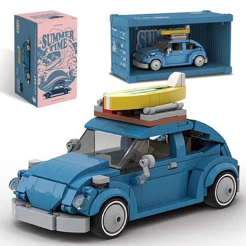 VW Beetle Building Blocks Set - 347 pcs Modular Model Kit w/Display Box - 1:32 S
