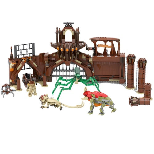 MOC: Geonosis Arena Stage with 5 Monsters Movie Scenes 2126 Pieces Good Quality