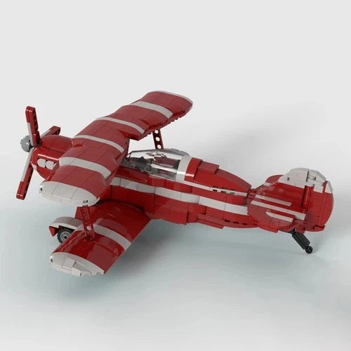 MOC-222976 Pitts Special S2B（Red & White）Building Block Light Aerobatic Biplane