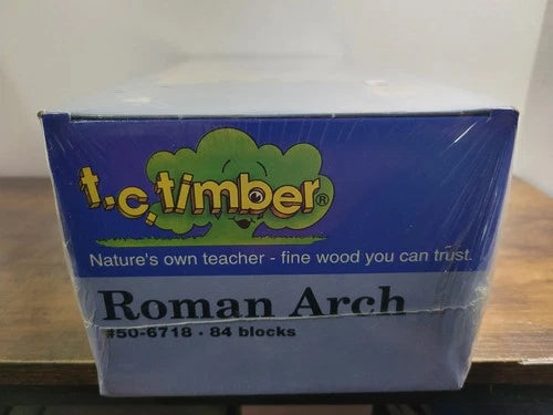 T. C. Timber Architectural Wooden Building Blocks Roman Arch Factory Sealed