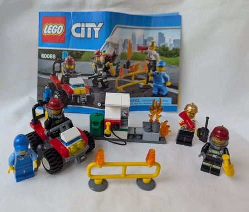 6 Lot MEOW Fire 4208 7942 60088 30221 Truck 4x4 Rescue Car City Starter Set