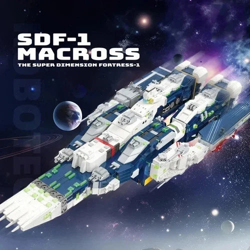 4682PCS Robotech Spacecraft Building Blocks Transformable Robot Battleship Model