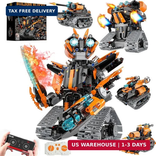 STEM Building Toys for Kids 6-14, 5in1 STEM Robot Building Kit for Kid, Remote &