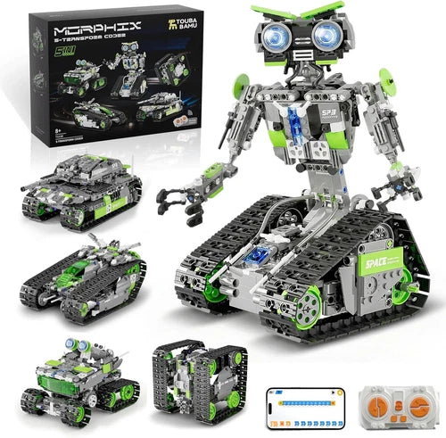 5 in 1 STEM Robotics Kit Building Block Set for Kids Ages 8 14 Remote Control