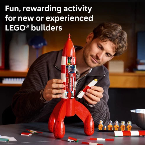 LEGO Ideas Tintin Moon Rocket - Building Set for Adults, Ages 18+ - Collectible