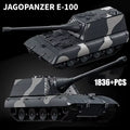 New 1836Pcs Jagdpanzer E-100 WW2 German Tank Destroyer Building Blocks Set Toy
