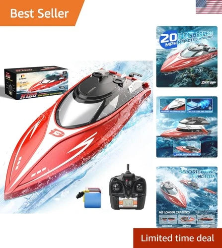 Fast H120 RC Boat for Lakes & Pools – Low Battery Alarm and Self-Righting Design