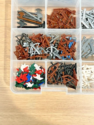 Lego Castle Knights Minifigures Accessories Weapons LOT - Helmets Spears Swords