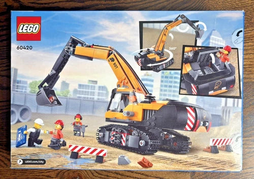 MEOW 60420 Construction Excavator 60466 Bulldozer 60401 Steamroller City Set Lot