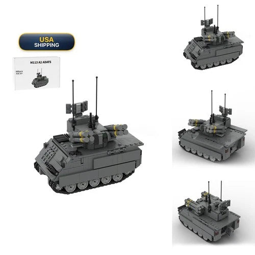 M113 A2 ADATS Military Vehicle Building Blocks Model Kit 1/35 Scale 909PCS