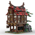 MOC-73723 MEDIEVAL BAKERY with Deer Horn Shape Modular Building 1407 Pieces