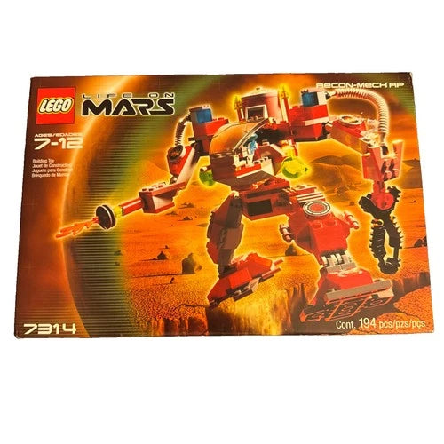 NEW LEGO Life On Mars Recon-mech RP Set 7314 Robot Building Toy 2001 Vintage