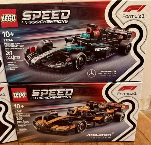 LOT OF 4 - LEGO Speed Champions (77242, 77243, 77244, 77251) F1 Race Cars - NEW!