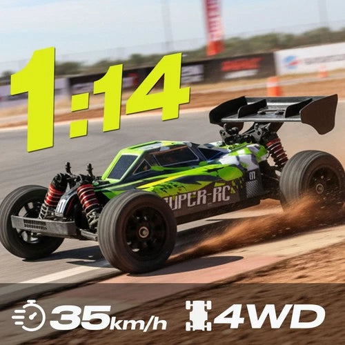 1:14 Scale 4WD Off Road RC Car 35KM/H High Speed Racing Truck 7-color LED lights