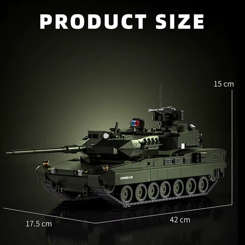 New 2306pcs Leopard 2A8 Tank 1:28 Military Building Blocks Army Model Set Toy
