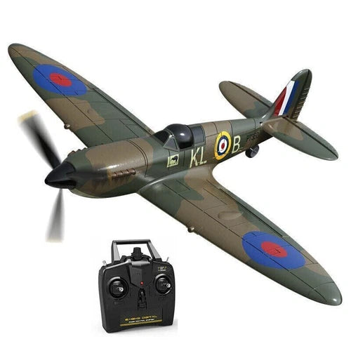 Eachine Spitfire V2 RC Warbird 2.4G 400mm Wingspan RTF With 2 Batteries AU Stock