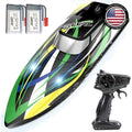 Exciting Fast RC Boat with Two Batteries & LED Lights - Perfect Outdoor Toy