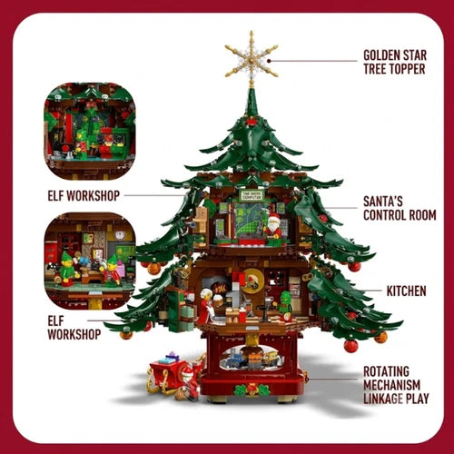 Family Christmas Tree Building Block Set Creative Holiday Gift Toy