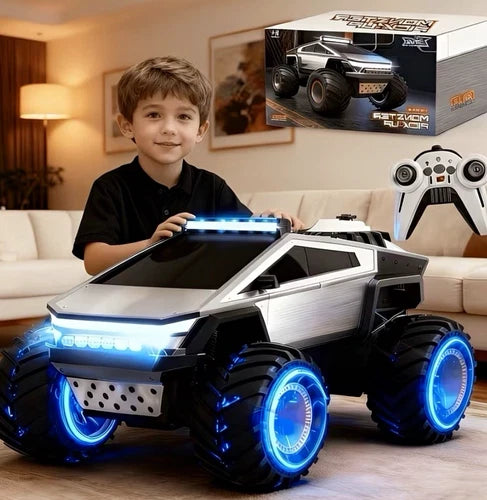 1:16 4WD Cybertruck Replica RC Monster Truck Electric RTR w/ Lights Silver