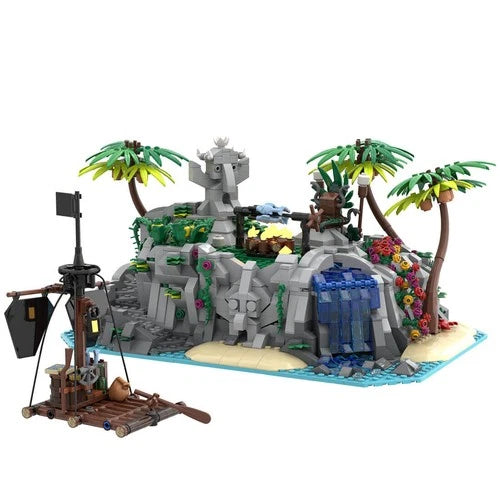Custom MOC-225892 ISLAND for Pirates Theme Building Blocks Set 1856PCS