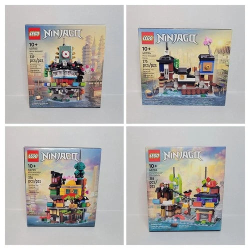 LEGO® All 4 Micro Ninjago City Sets 40703 40704 40705 40706 Complete Set New LOT