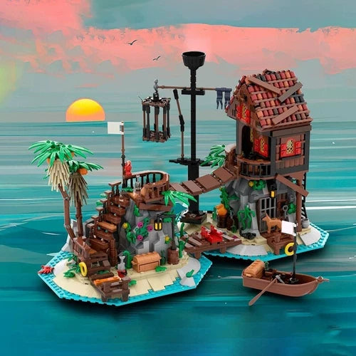 ZITIANYOUBUILD Modular Architecture on the Island Building Toys Set 1448