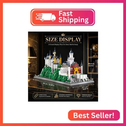 LQPFBSM Neuschwanstein Castle Architecture Building Block Set 1969 Pcs