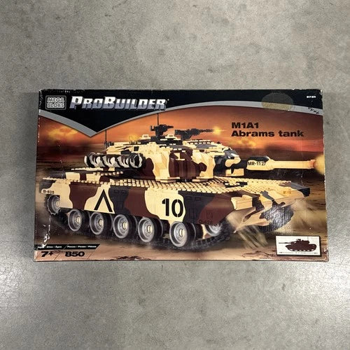 Mega Bloks ProBuilder M1A1 Abrams Tank Set 9734 Sealed NIB 850 Pc - 2002
