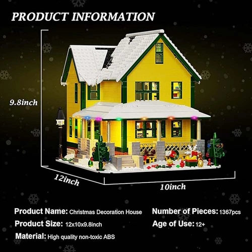 House from A Christmas Story Building Block Set w/ Lights – 1367 Pieces