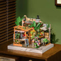 Rolife Leafree Café DIY Miniature House Building Kit Dollhouse Model Kit Gifts